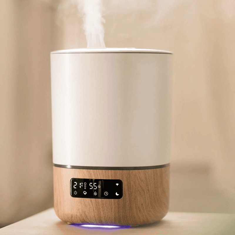 Breathe Electric Humidifier, White/ Natural