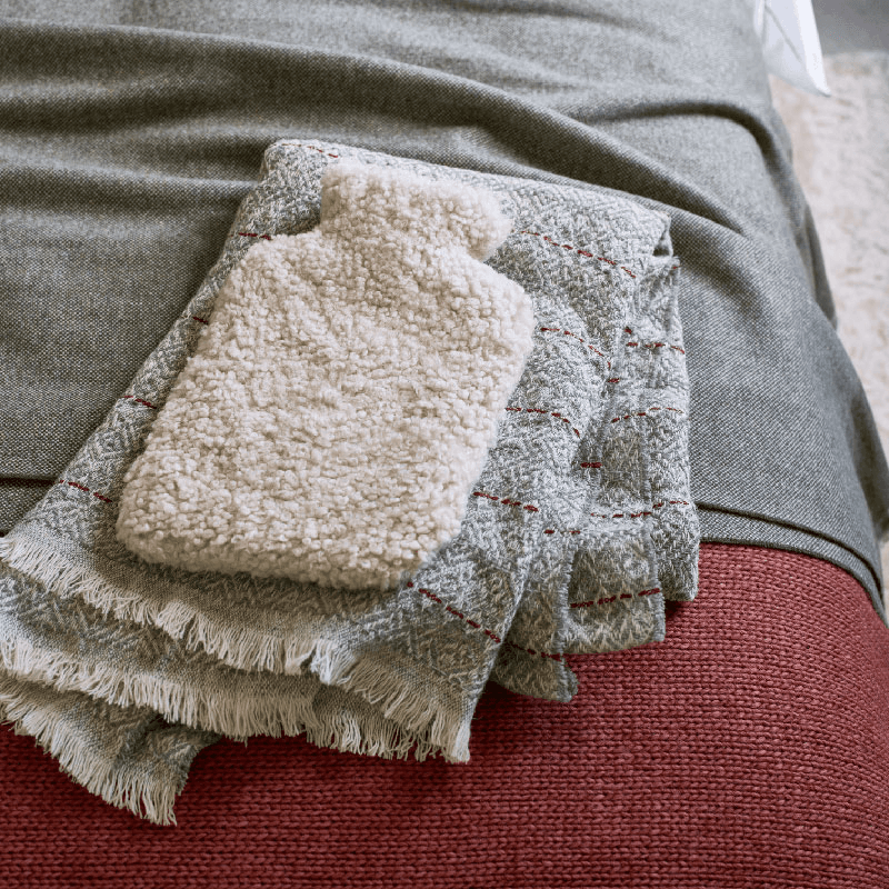 Tussock Sheepskin Hot Water Bottle, Pearl