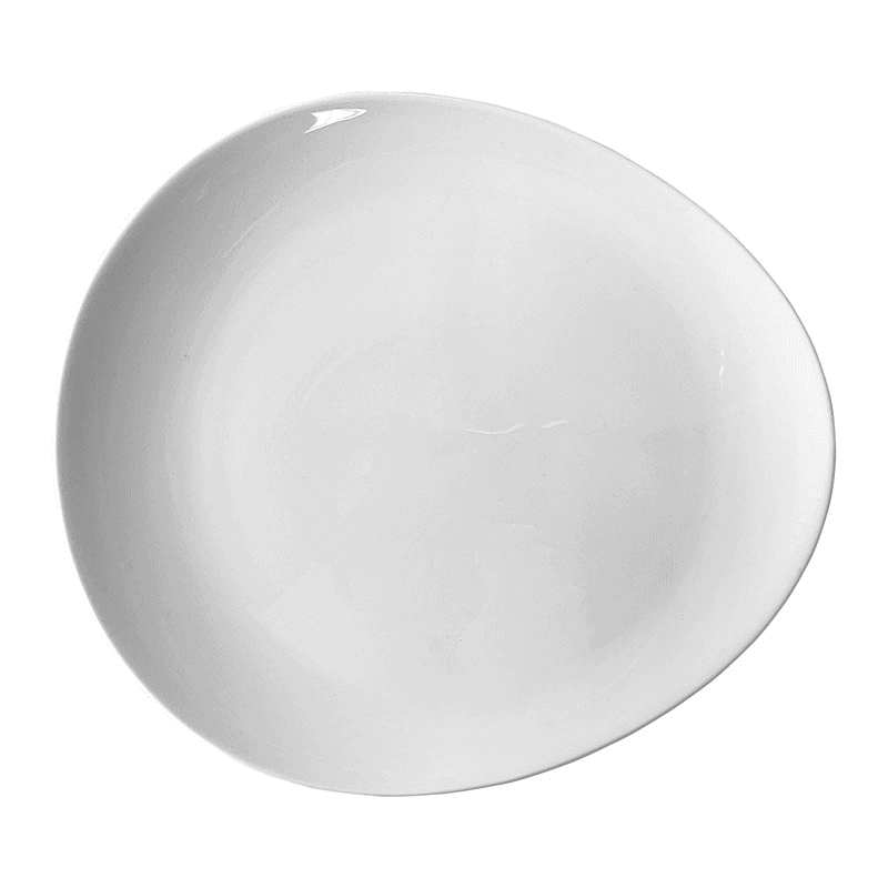 Orientix Set of 4 Pebble Plates, White