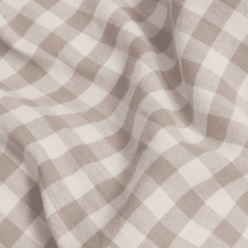 Gingham Linen Flat Sheet