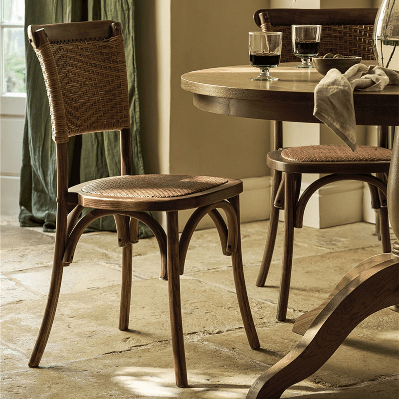 Fyfield Set of 2 Stacking Dining Chairs, Elm Wood