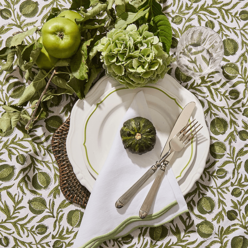 Pomegranate Tablecloth, Green