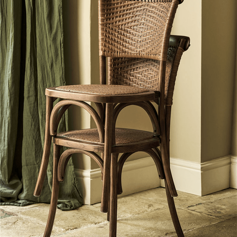 Fyfield Set of 2 Stacking Dining Chairs, Elm Wood