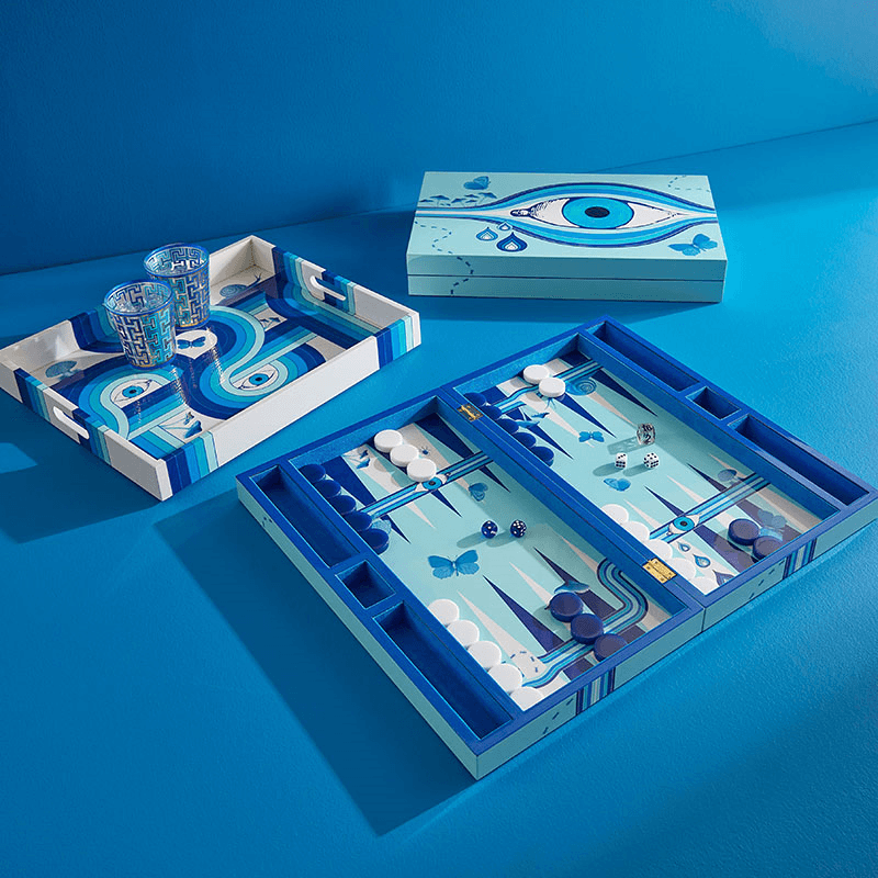 Druggist Lacquer Tray, Blue