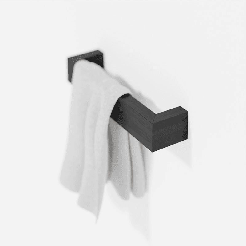 Slimline Hand Towel Rail, Dark Oak