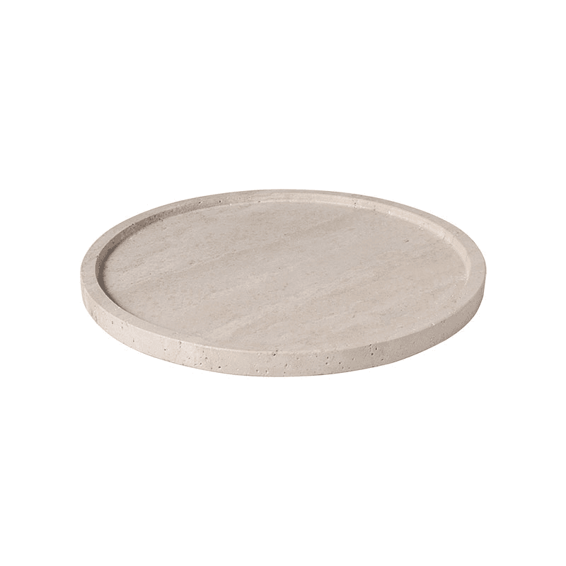 Manufacture Travertine Serving platter, Beige