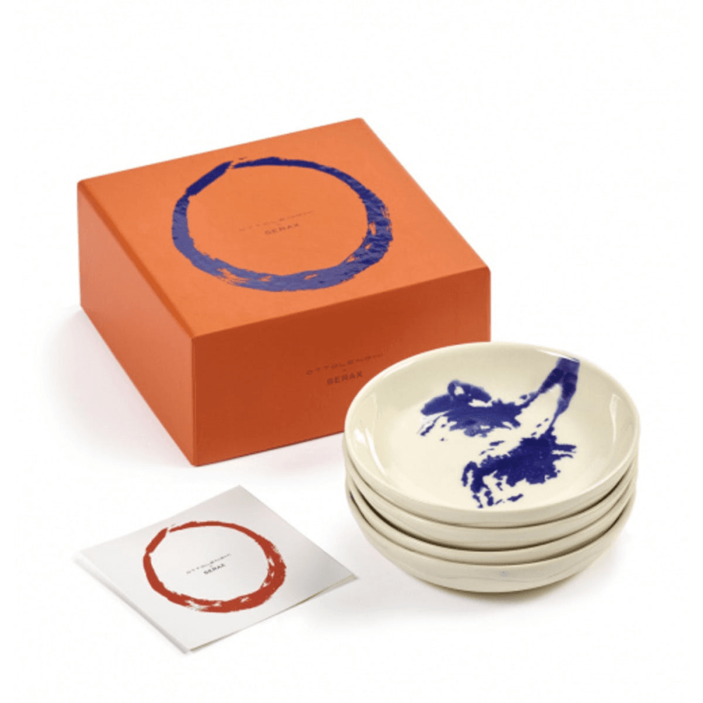 Ottolenghi Set of 4 Dishes, White and Blue
