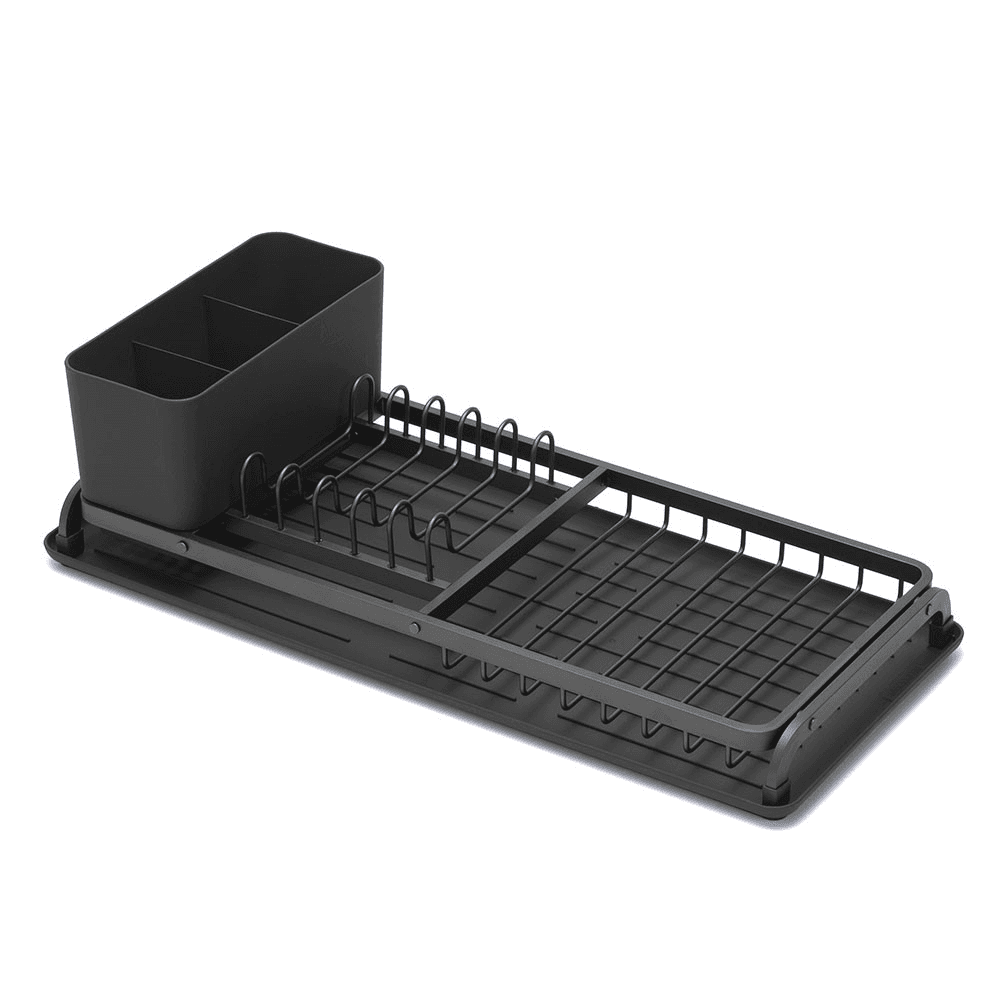 Compact Dish Drying Rack, Dark Grey