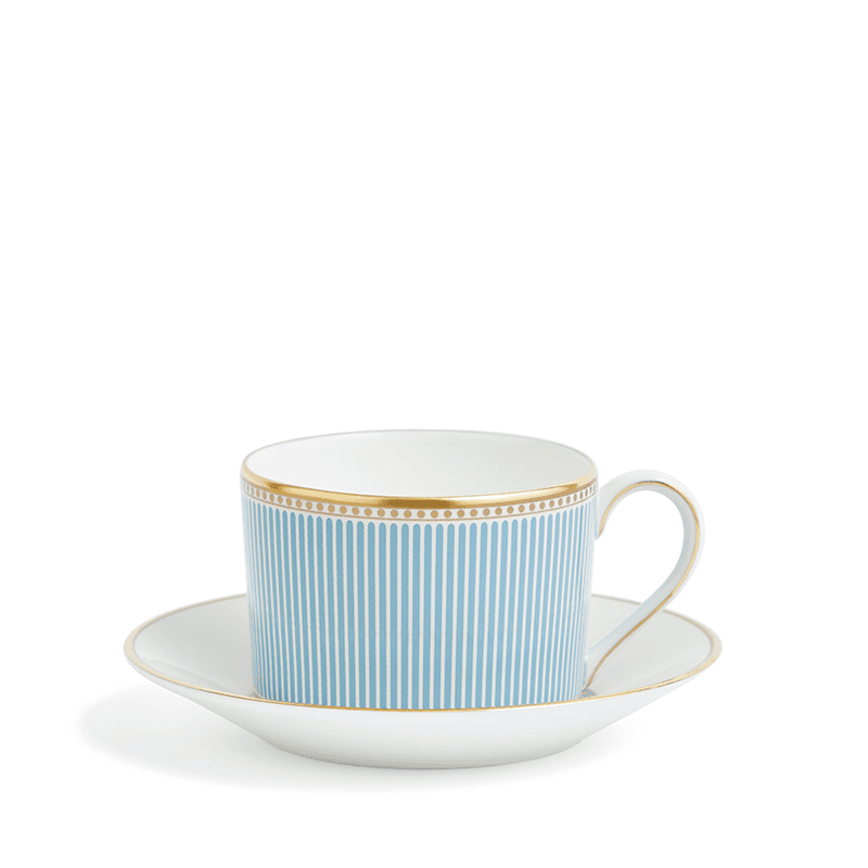 Helia Teacup and Saucer, Mint Green