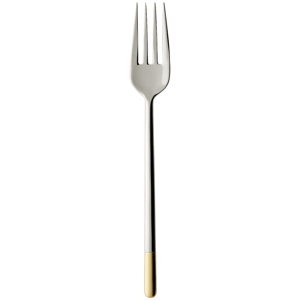 Ella Dinner Fork, Stainless Steel with Partial Gold Plate