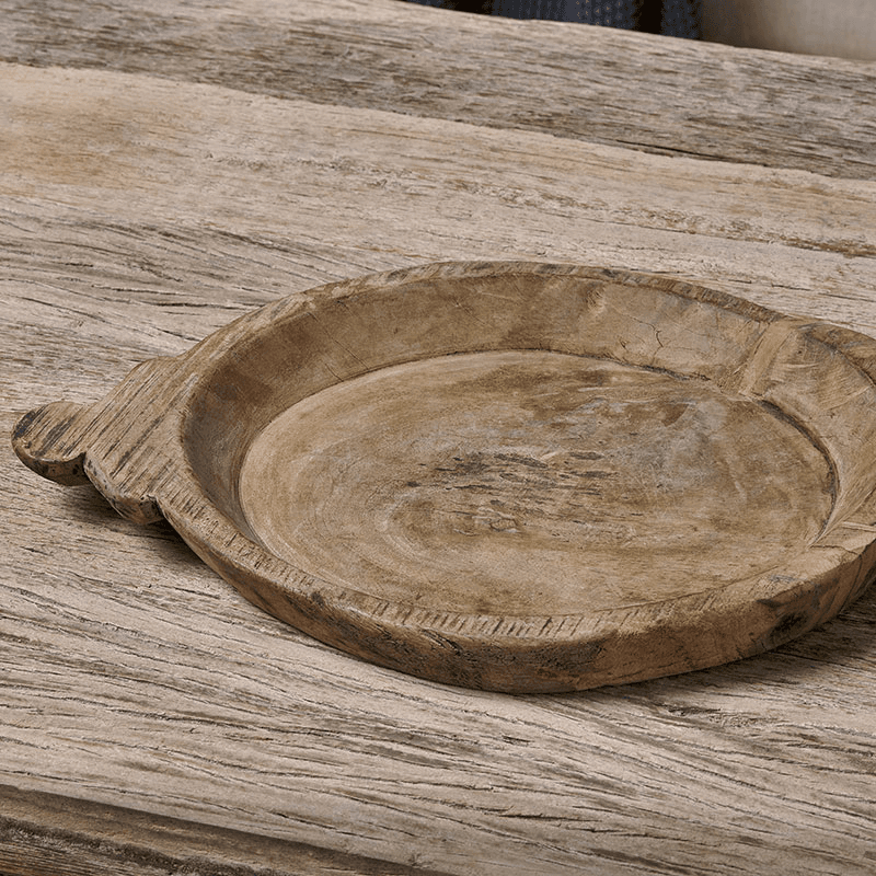 Karua Reclaimed Wood Traditional Bowl, Natural