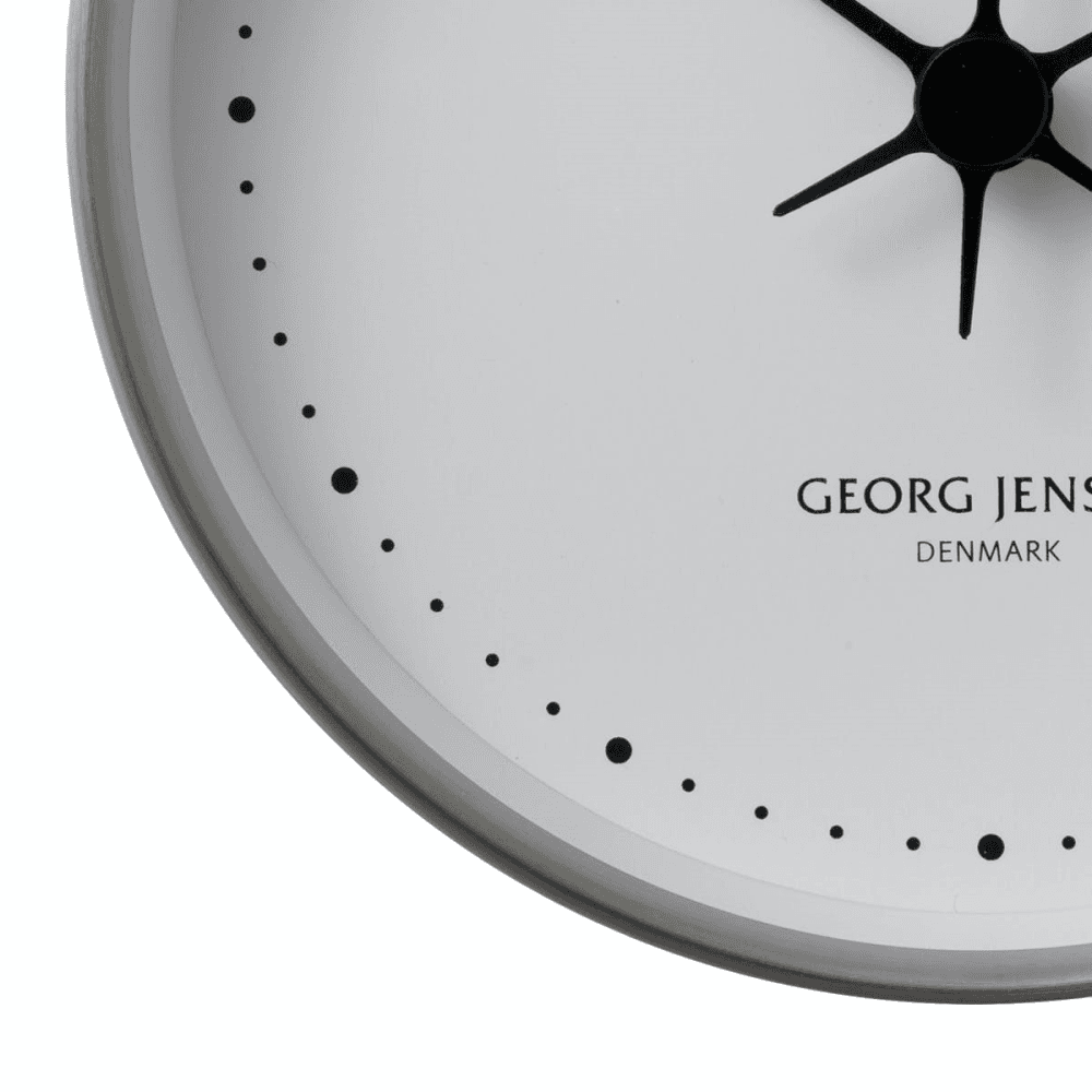 Henning Koppel Clock, Steel/White
