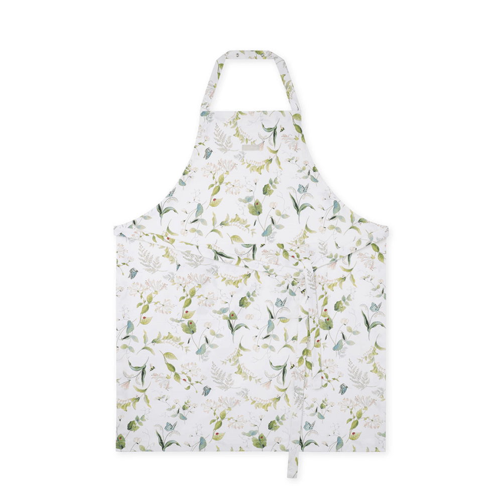 Wild Floral Apron, Off-White