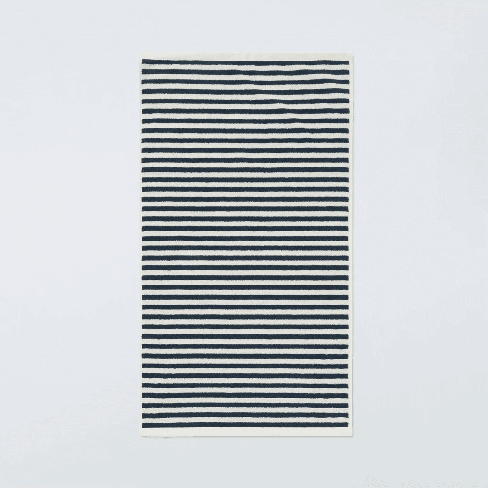 Fine Stripe Hand Towel, Midnight