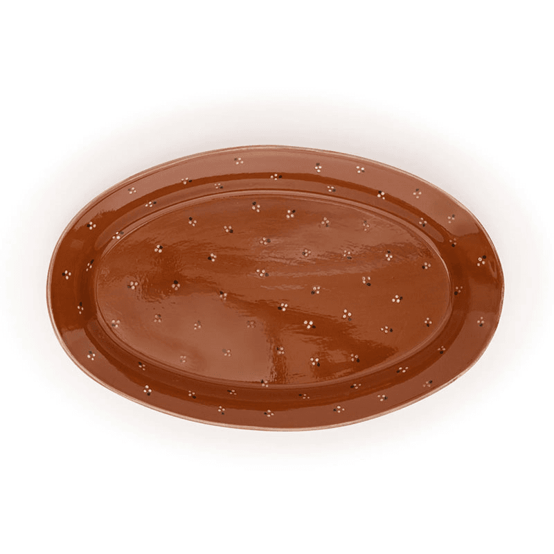 Dotty Serving Platter, Terracotta