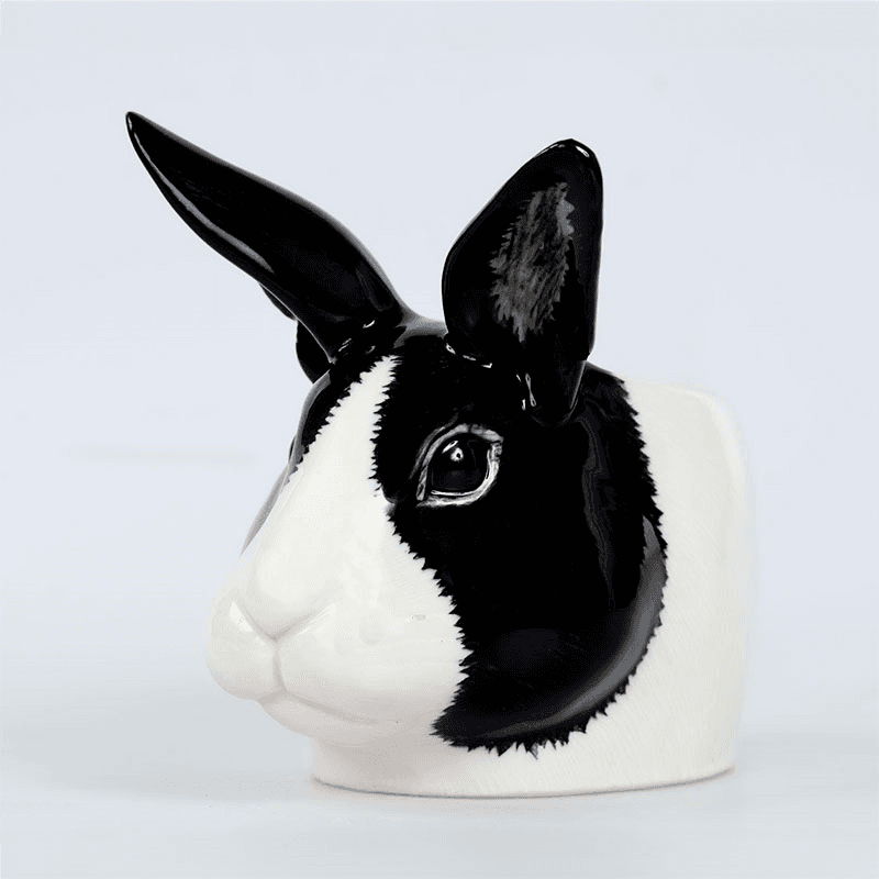 Dutch Rabbit Egg Cup, Black & White
