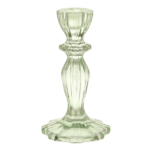 Image showing the Boho Glass Candle Holder, Green product.