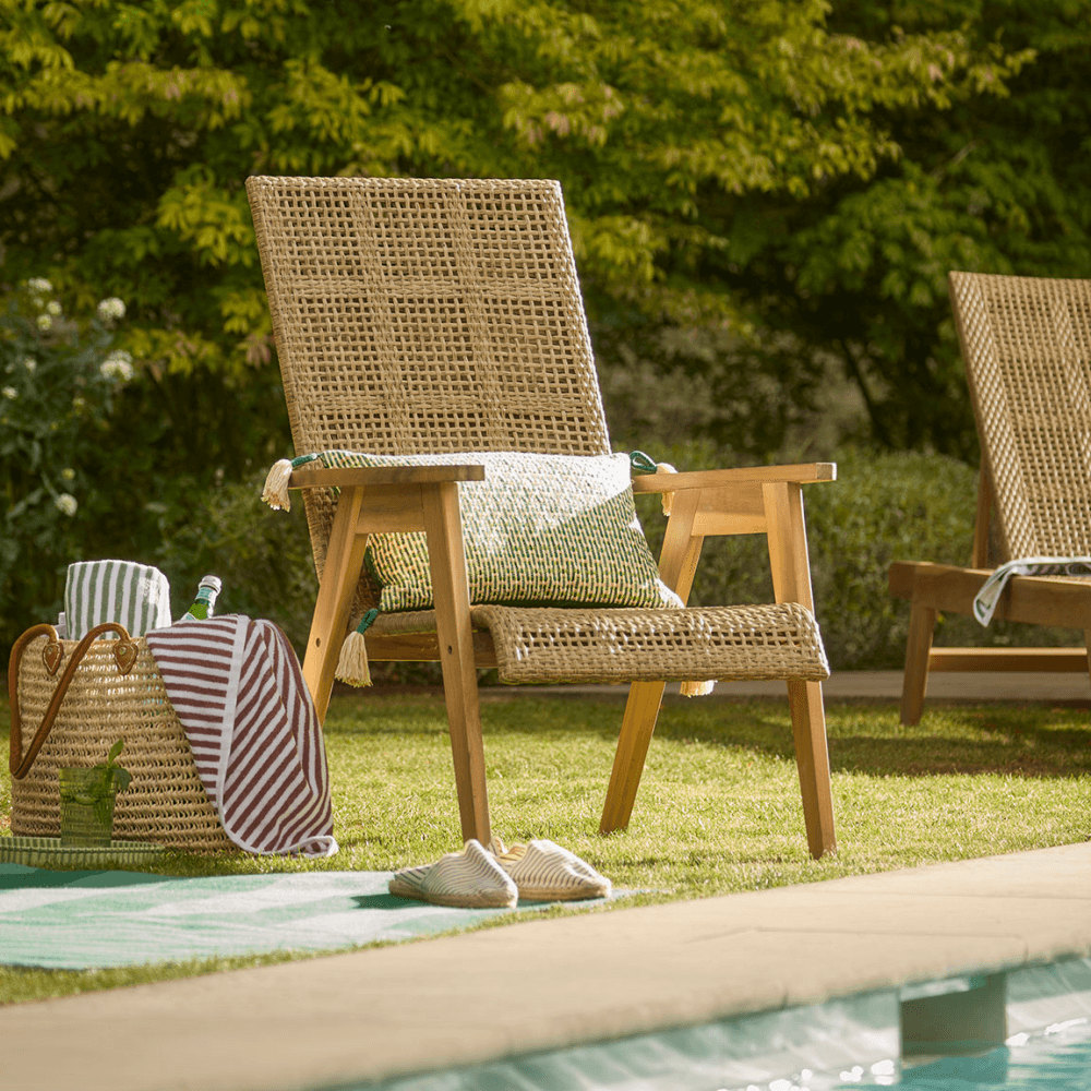 Augusta Lounge Chair, Brown
