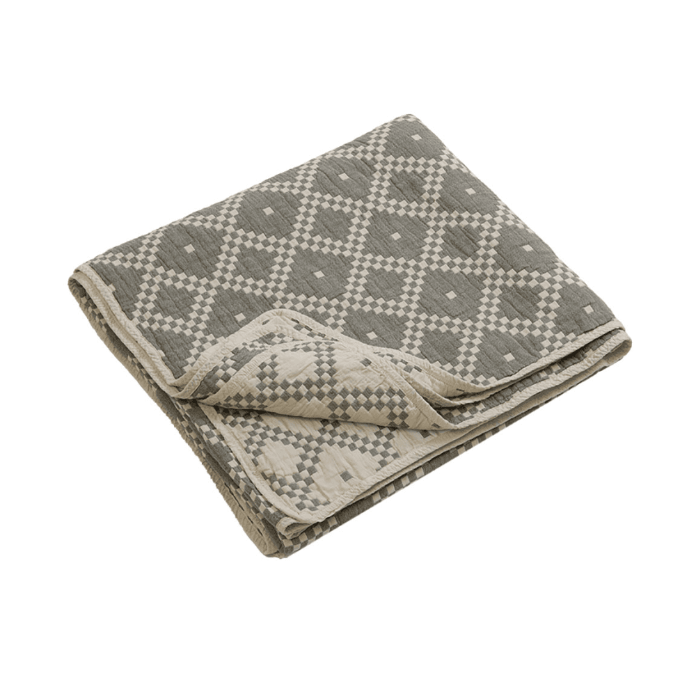 Jodie Quilted Throw, Olive