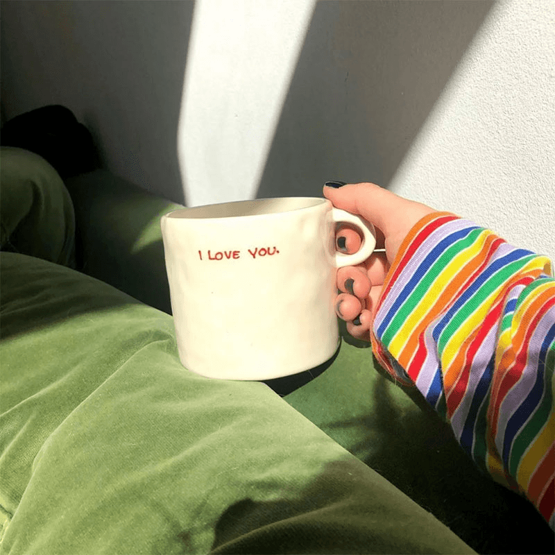 I Love You Mug, Red