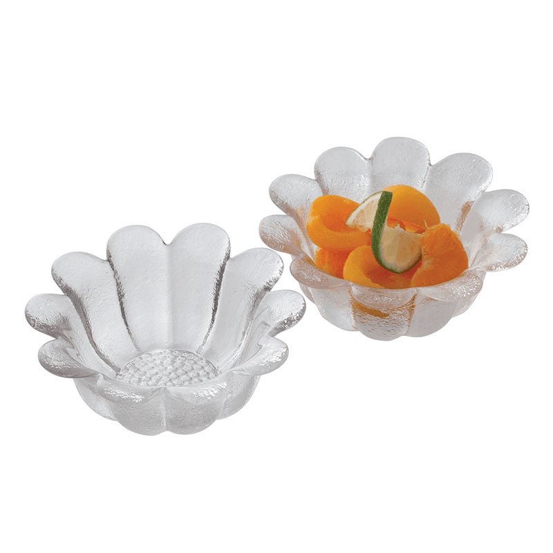Daisy Set of 2 Dishes, Clear