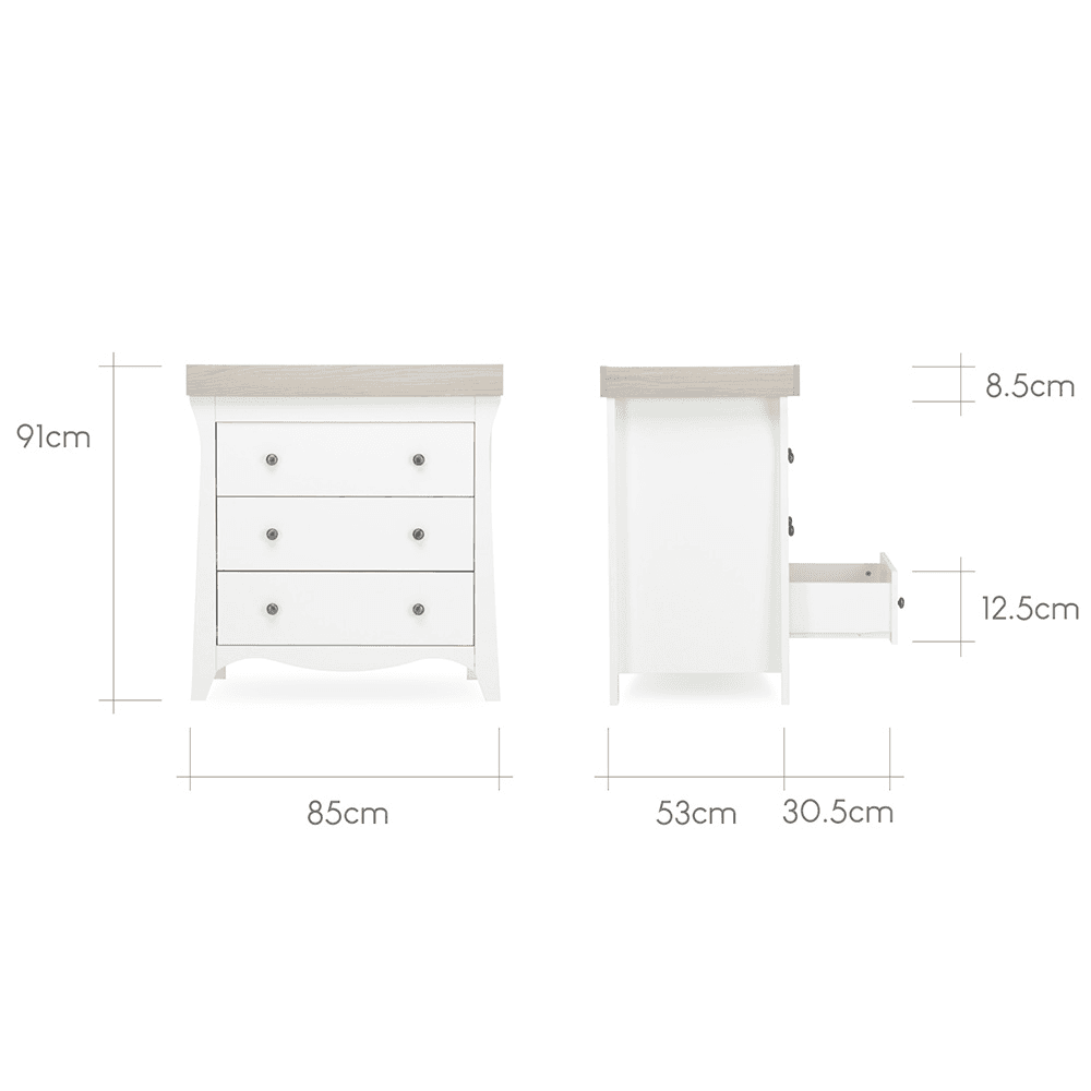 Clara 3 Drawer Dresser Changer