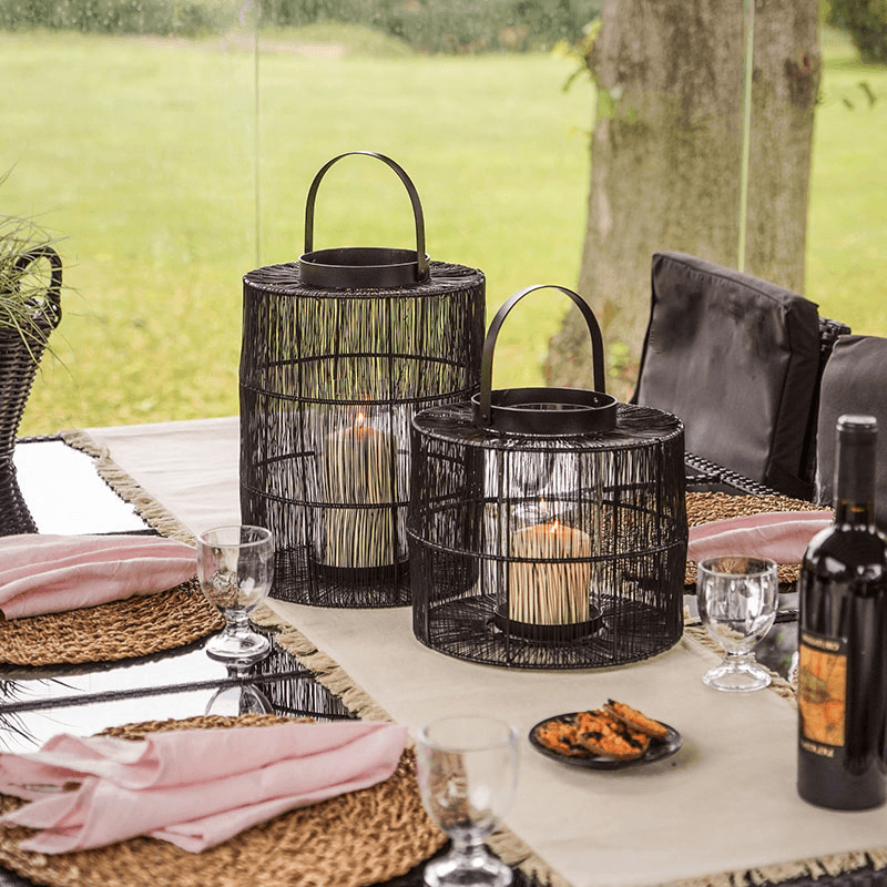 Portofino Wirework Lantern with Glass Insert