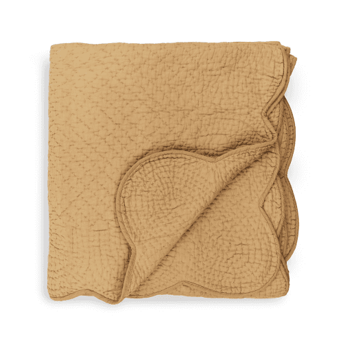 Image showing the Nina Scalloped Bedspread, Raffia product.