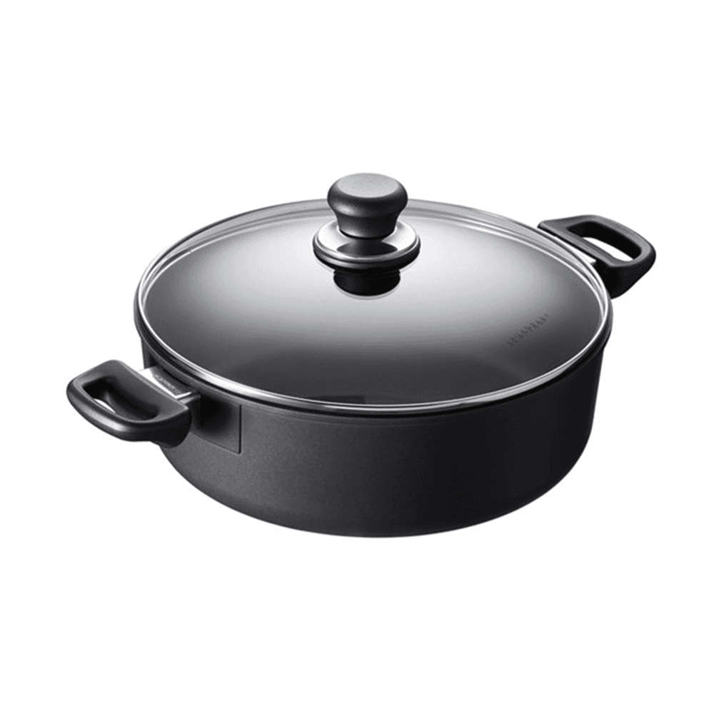 Classic induction Low sauce pot with lid, black