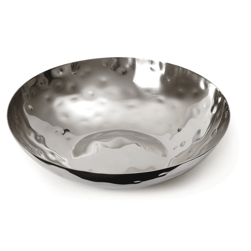 Hammered Salad Bowl, Silver