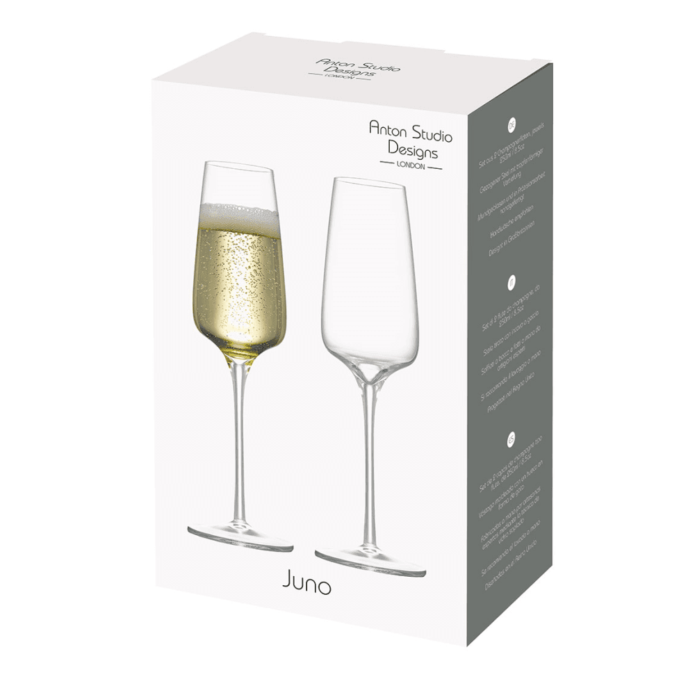 Juno Set of 2 Champagne Flutes
