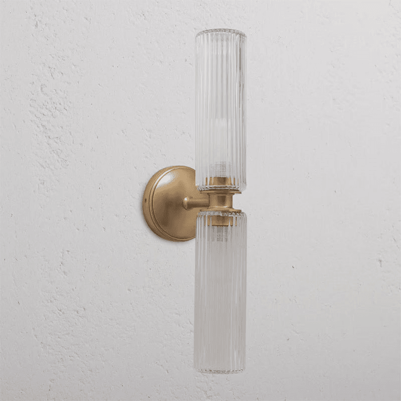 Claremont Flutted Glass Wall Light