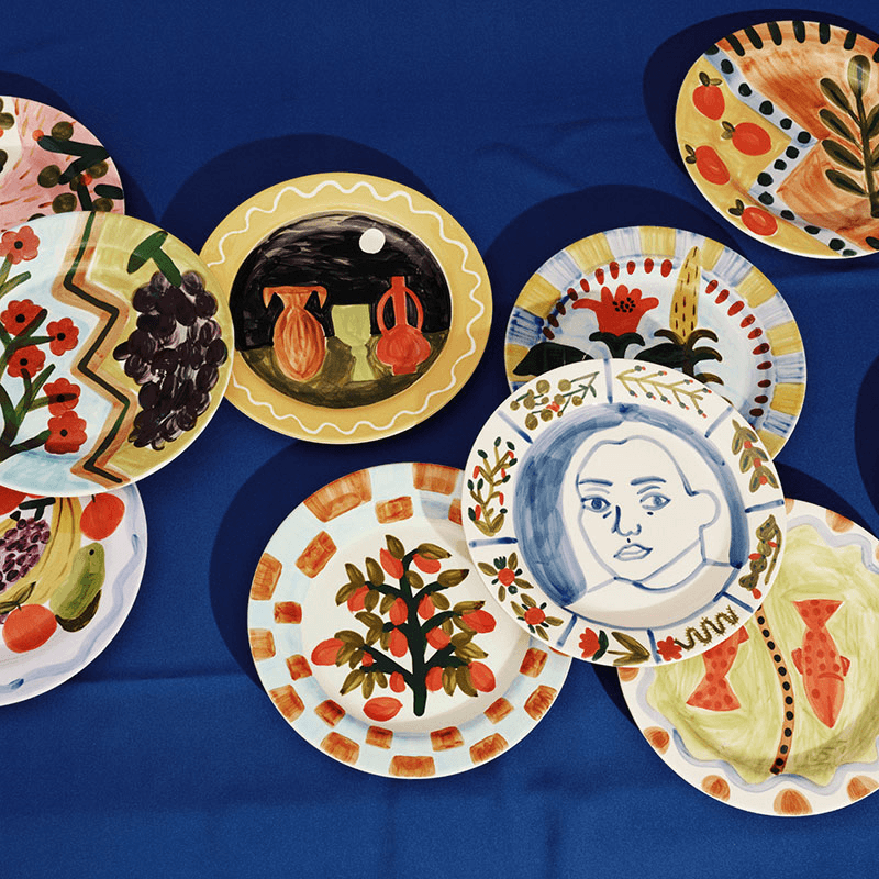 Santiago de Borja by Shurleey Set of 2 Dinner Plates, 03 The Lovers