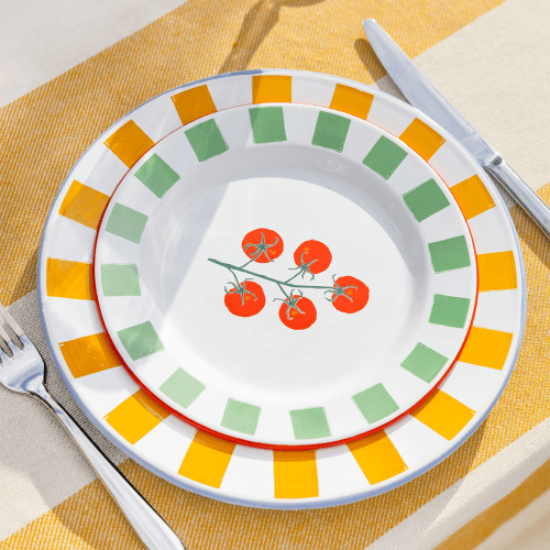 Image showing the Bon appetit Enamel Plate, Tomato product.