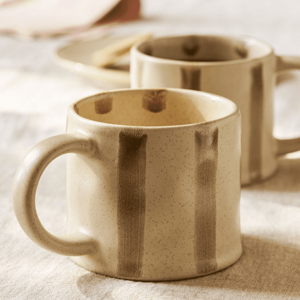 Woolstone Striped Set of 2 Mugs