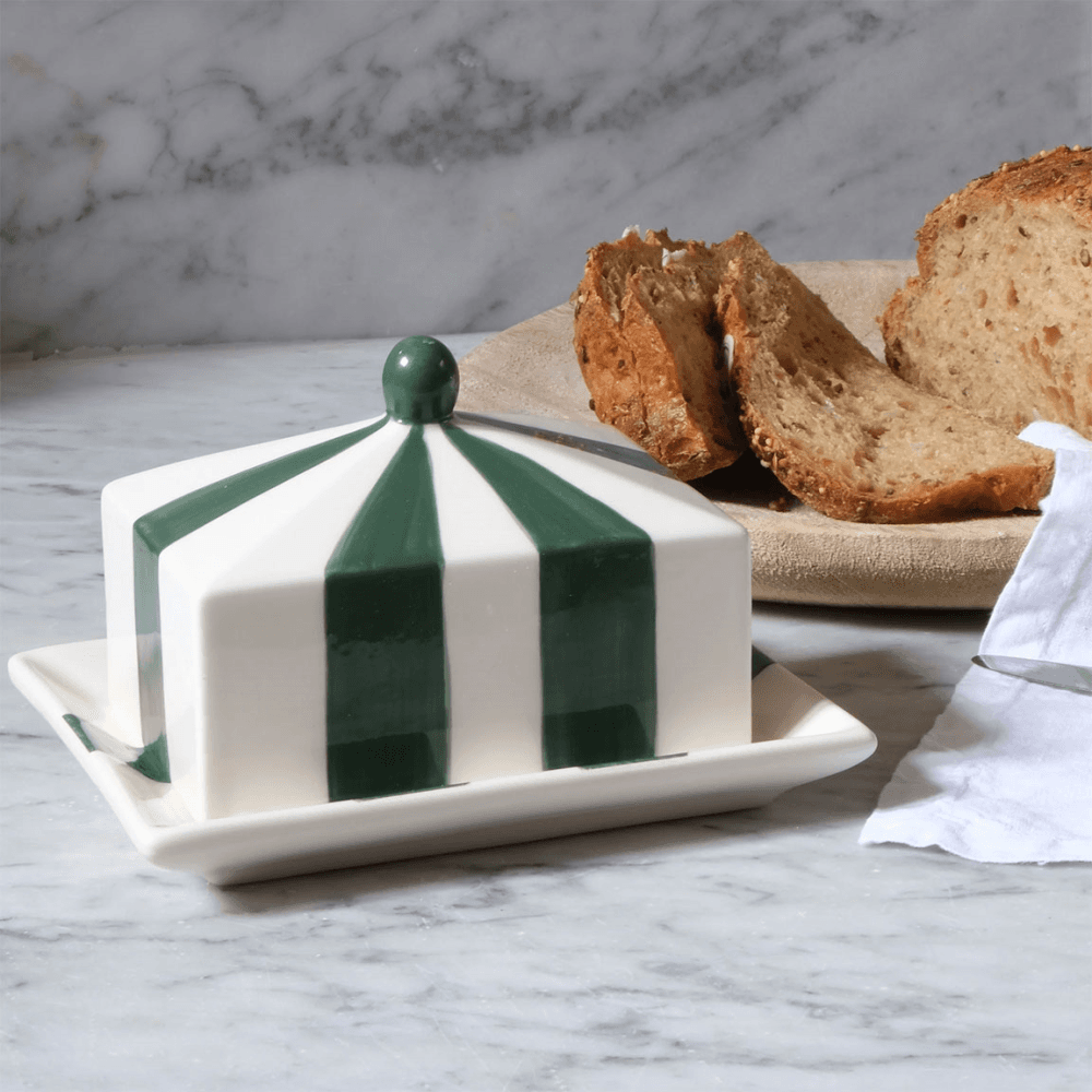 Circus Striped Butter Dish