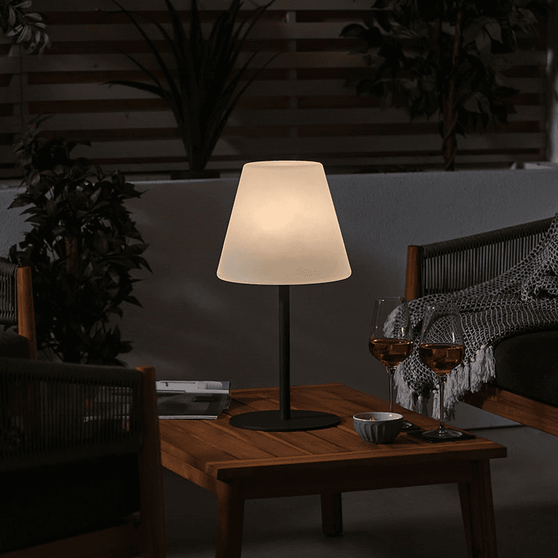 Outdoor Table Lamp, Grey
