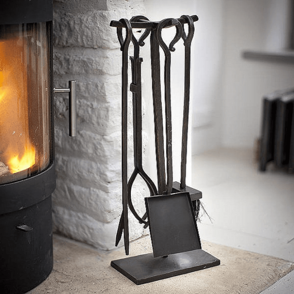 Classic Set of 4 Fireside Tools, Antique Bronze