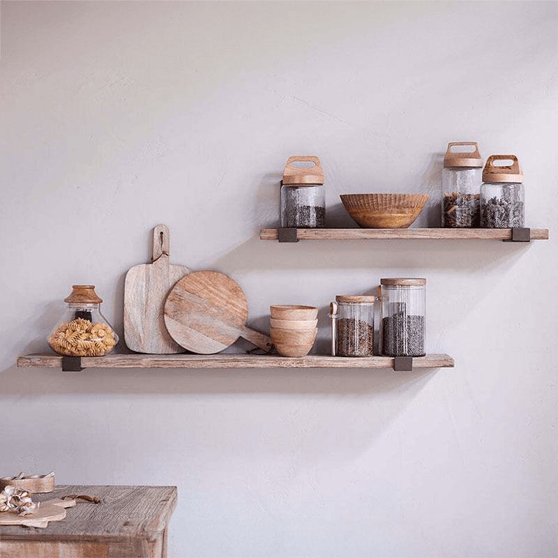 Ibo Reclaimed Wood & Iron Shelf