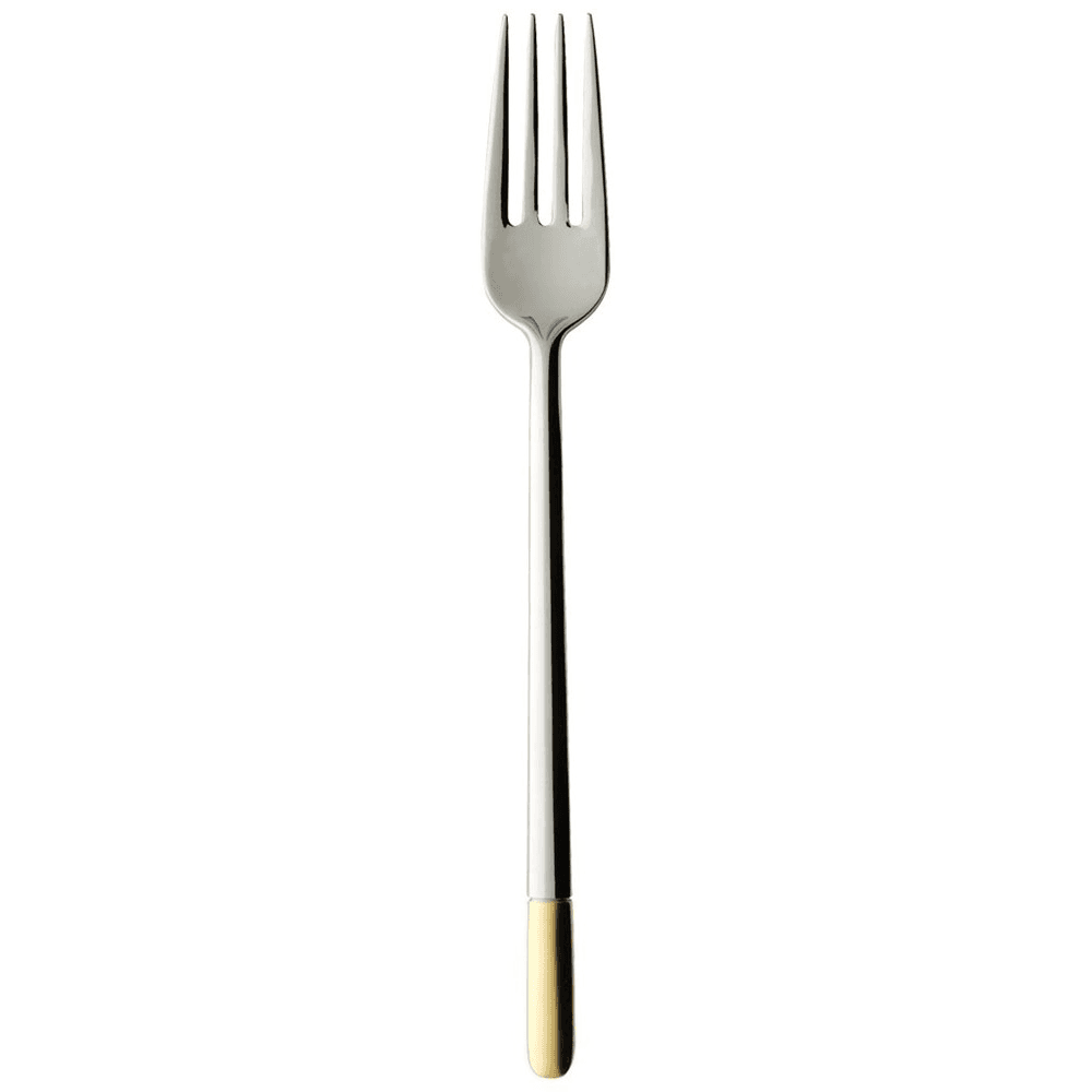 Ella Dessert Fork, Stainless Steel with Partial Gold Plate