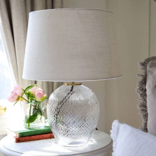 Image showing the Diamond Table Lamp, White product.