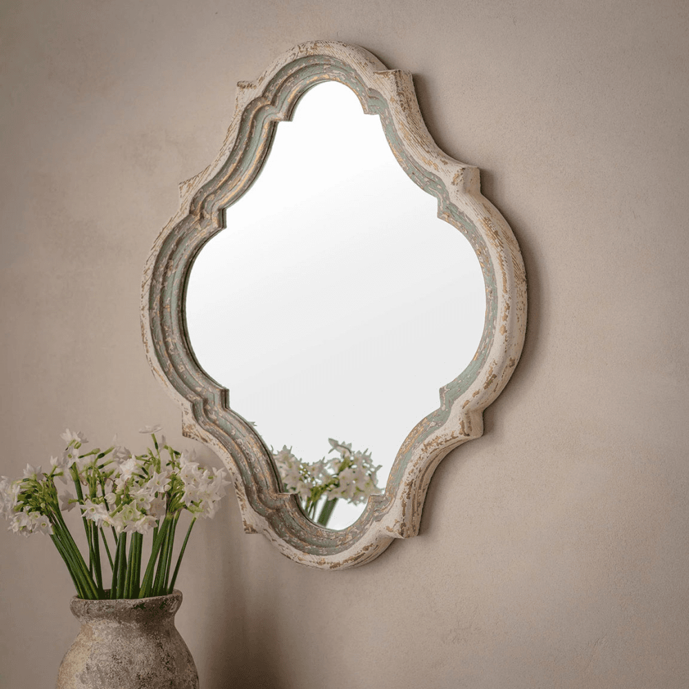 Portree Ornate Mirror, Beige