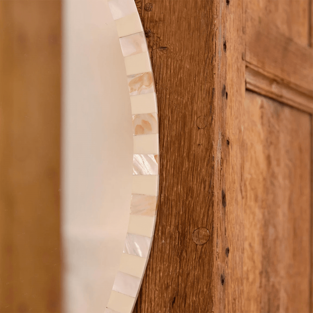 Oval Pearl Mirror