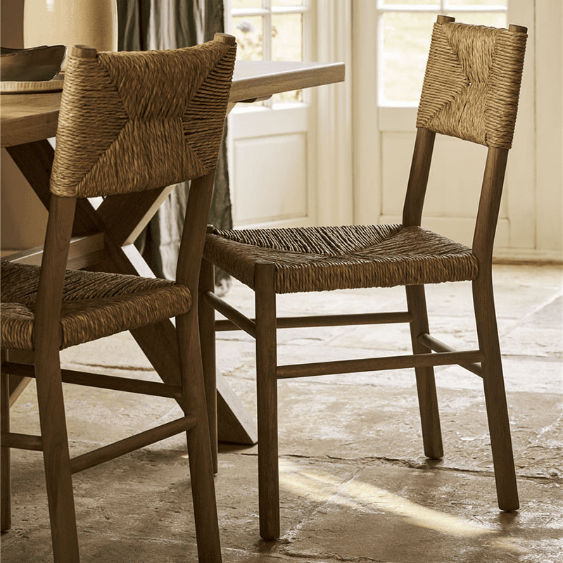 Wixford Set of 2 Dining Chairs, Oak Wood