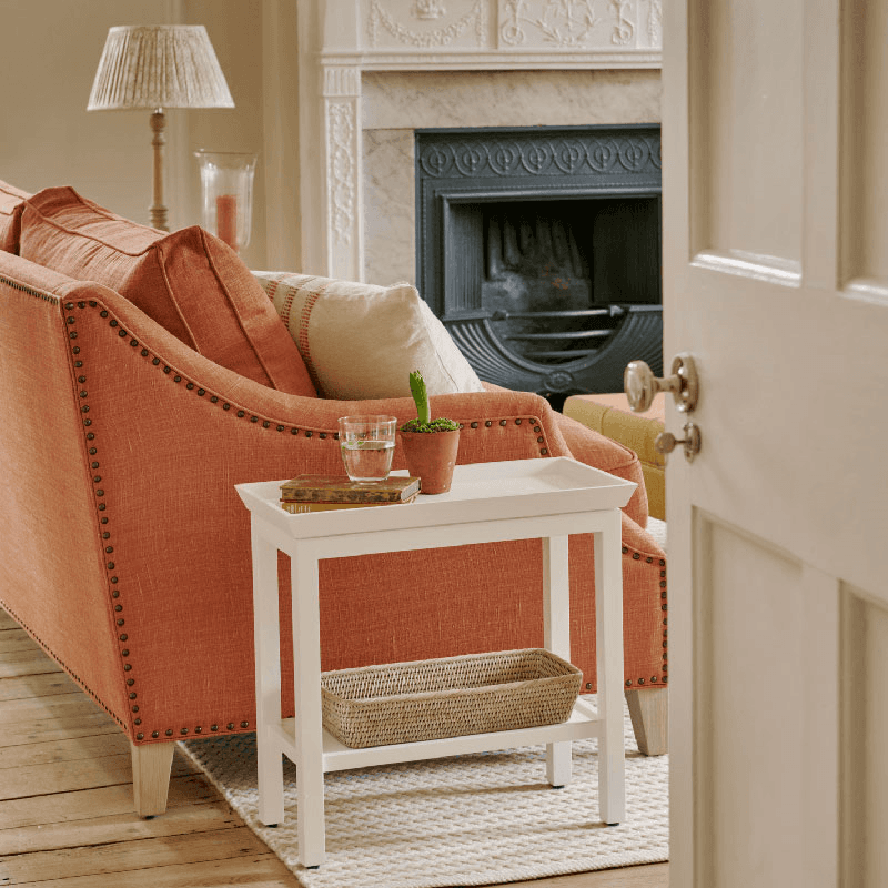 Aldwych Tall Side Table, Snow