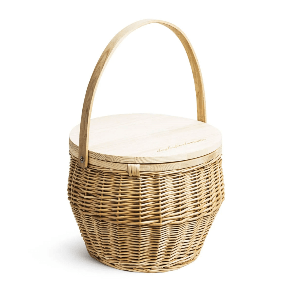 Lea Insulated Picnic Basket, Natural