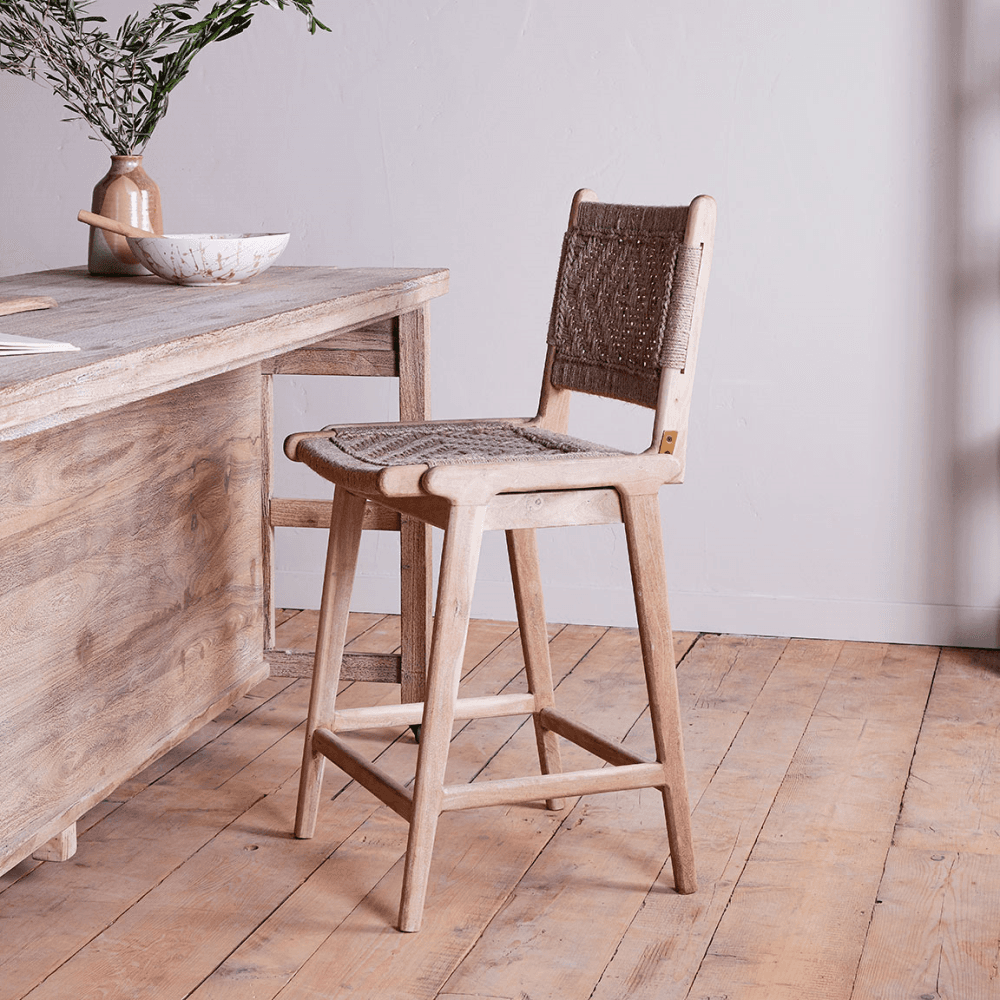 Vinay Counter Chair, Natural