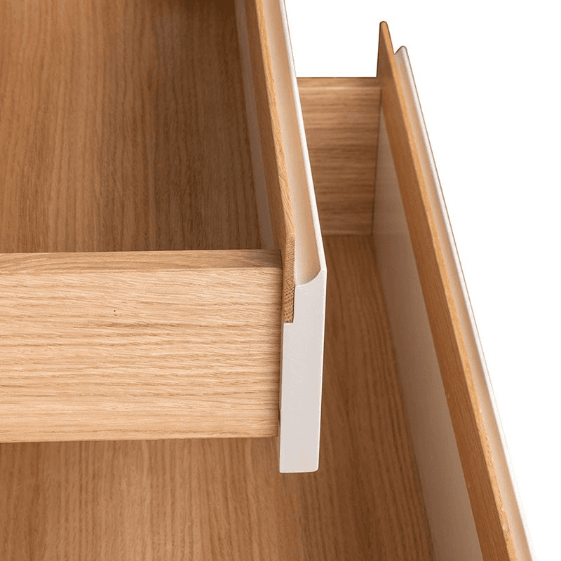 Lars Five Drawer Dresser, Cashmere and Oak