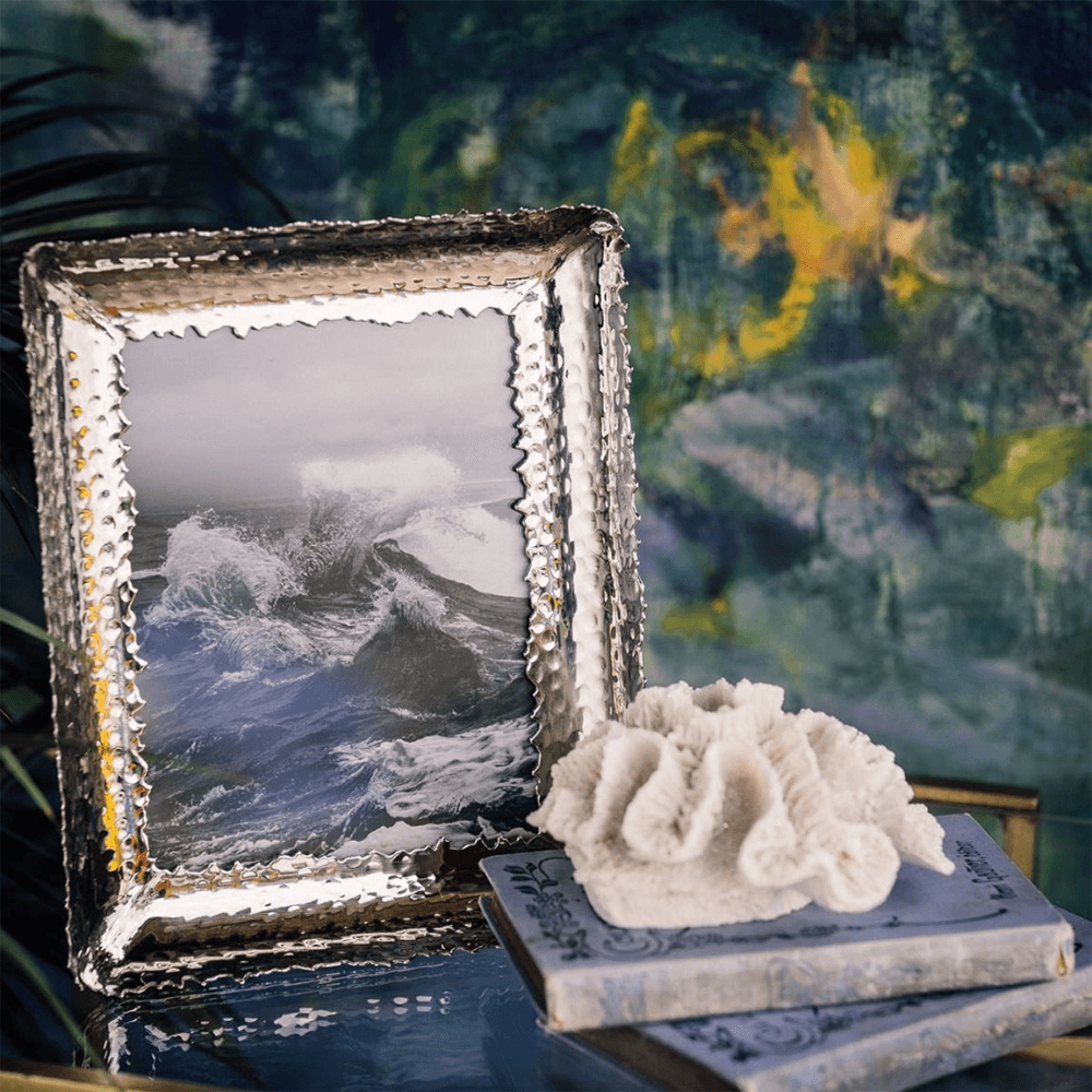 Champagne Hammered Photograph Frame