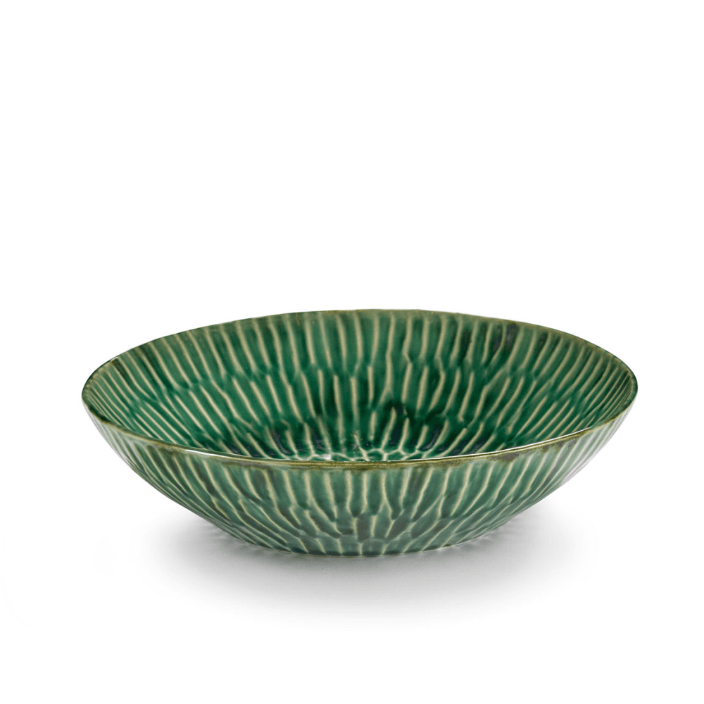 Verde Lanza by Pascale Naessen Set of 2 Deep Serving Plates, Green